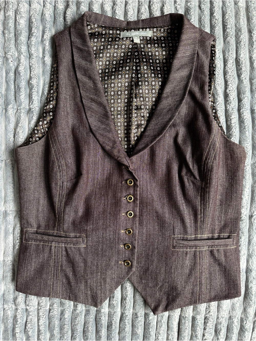 Brown Tailored Women's Vest